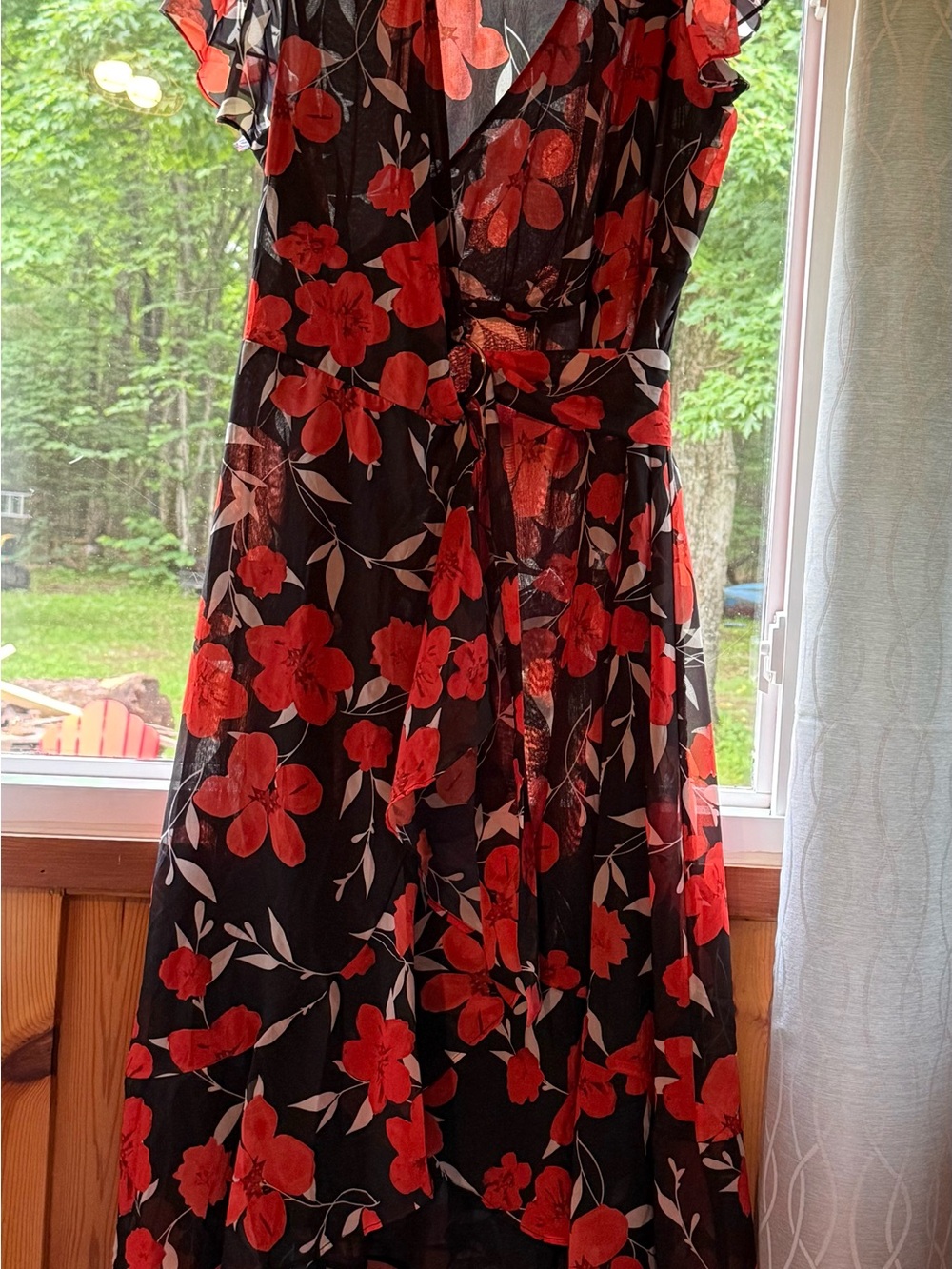Joseph Robkoff flutter sleeve wrap dress - size 16 - Picture 5 of 8